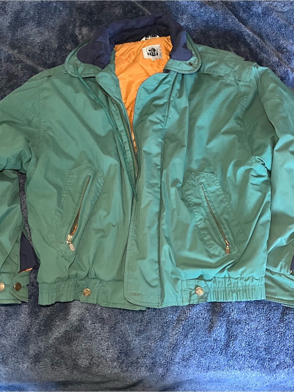 Men's Green Bomber Jacket with Contrast Lining